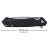 Case Cutlery Knife, Case Black Milled Handle Anodized Aluminum Kinzua with Spear S35VN Blade 64688